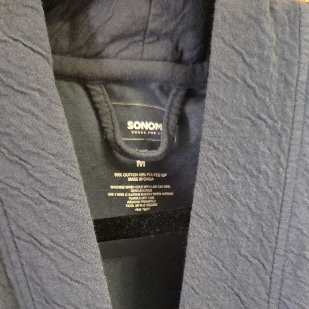 Sonoma Navy Textured Robe - Picture 2 of 9